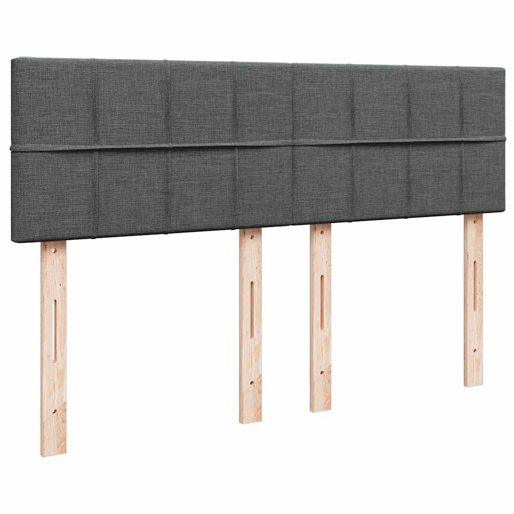ottoman seng med madras & LEDs 140x190 cm stof Mørkegrå