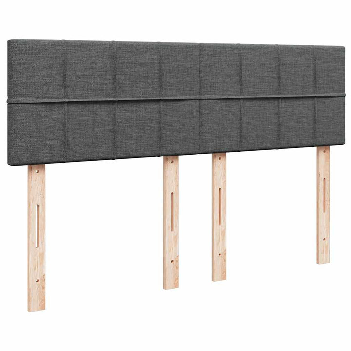 ottoman seng med madras & LEDs 140x190 cm stof Mørkegrå