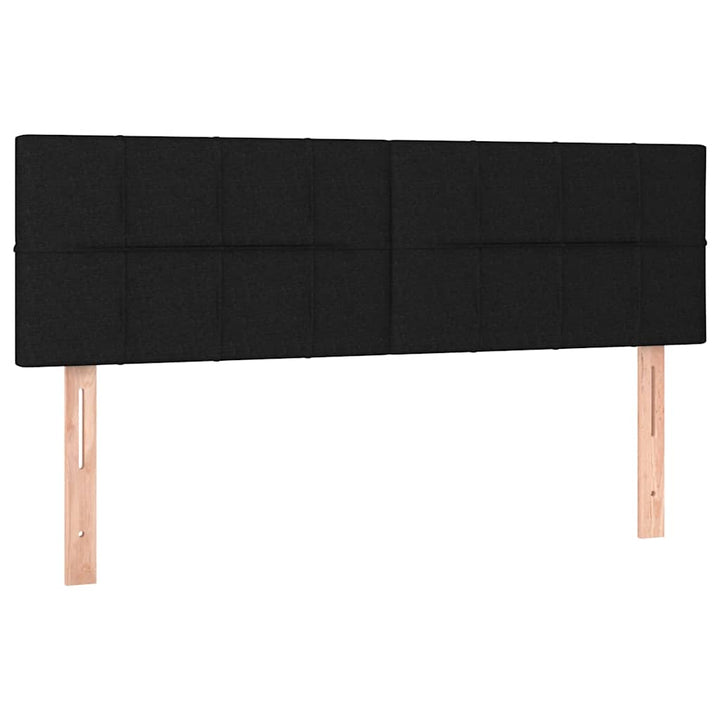 ottoman seng med madras & LEDs 140x190 cm stof Sort
