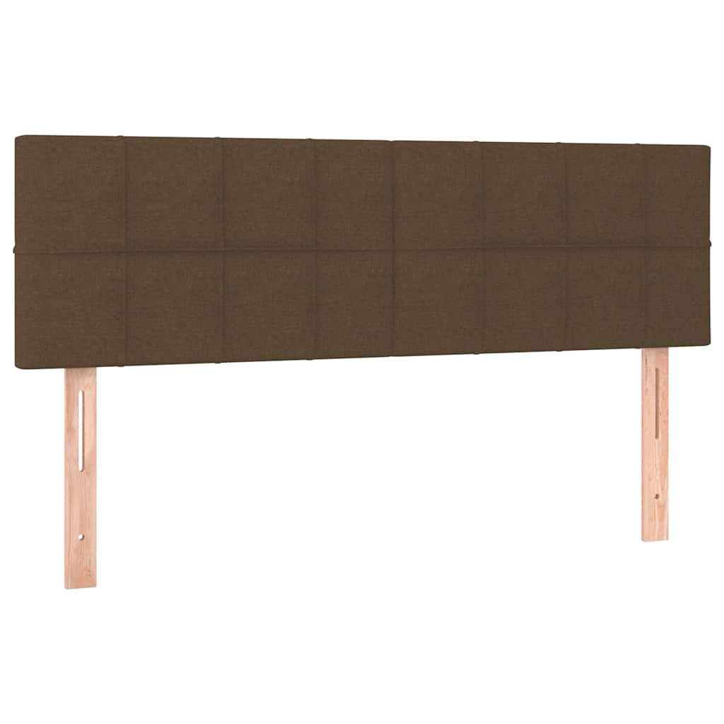 Ottoman seng med madras & LEDs Mørkebrun 140x190 cm Stof