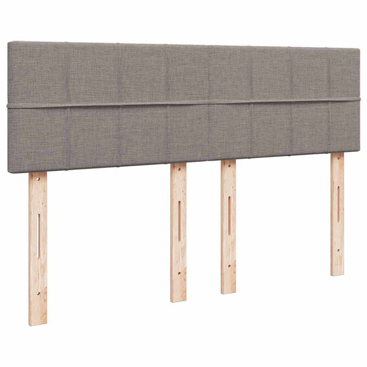 Ottoman seng med madras & LEDs Taupe 140x190 cm Stof