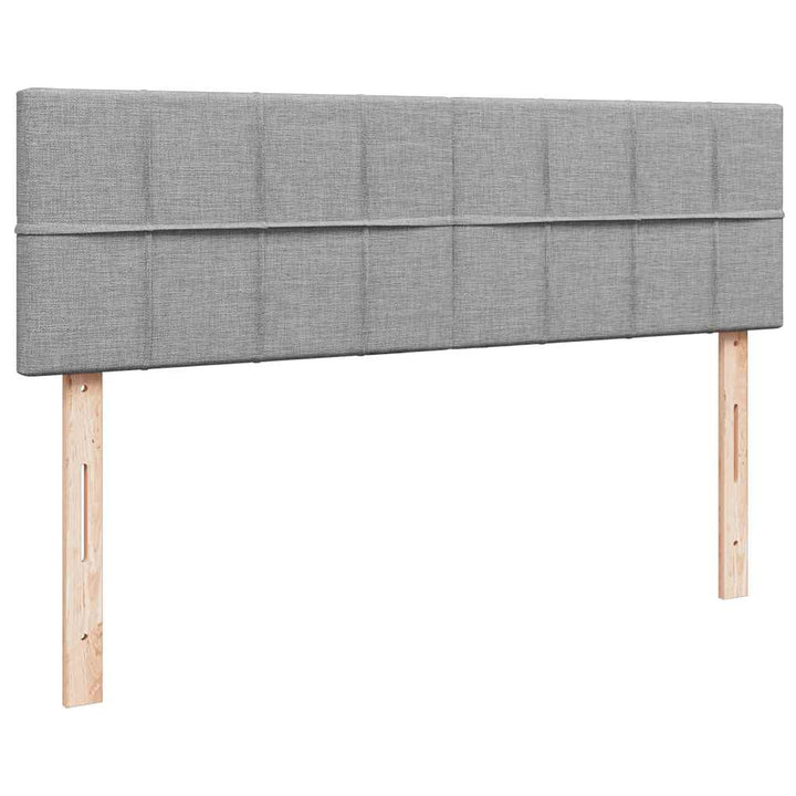 osmannisk sengeramme med madras 140x200 cm stof lysegrå
