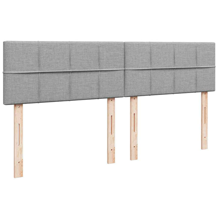 ottoman seng med madras 160x200 cm stof lysegrå