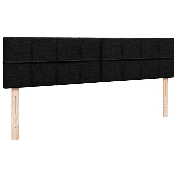 osmannisk sengeramme med madras 160x200 cm stof sort