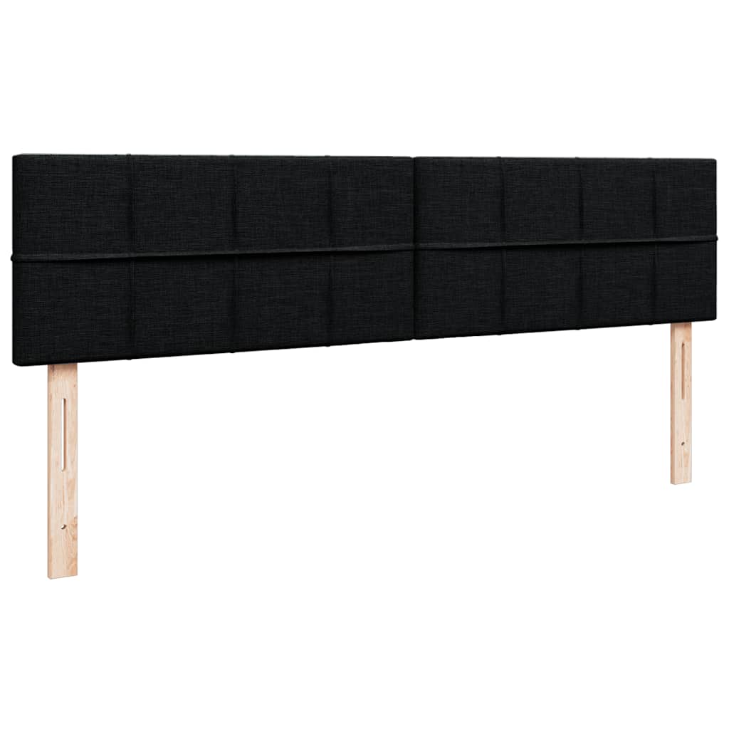 ottoman seng med madras & LEDs 180x200cm stof sort
