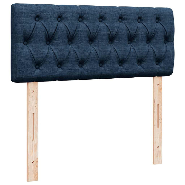 ottoman seng med madras & LEDs 120x190cm stof blå