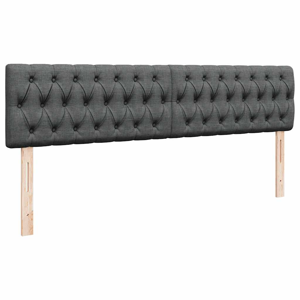 osmannisk sengeramme med madras 160x200 cm stof mørkegrå
