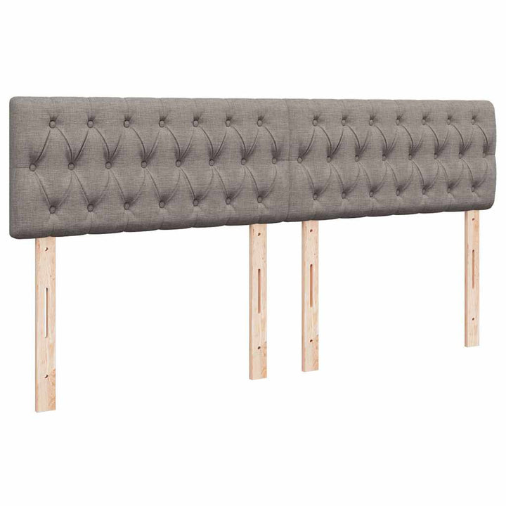 ottoman seng med madras & LEDs 180x200cm stof gråbrun
