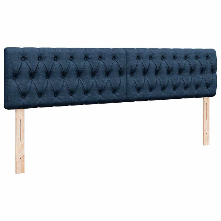 ottoman seng med madras & LEDs 180x200cm stof blå