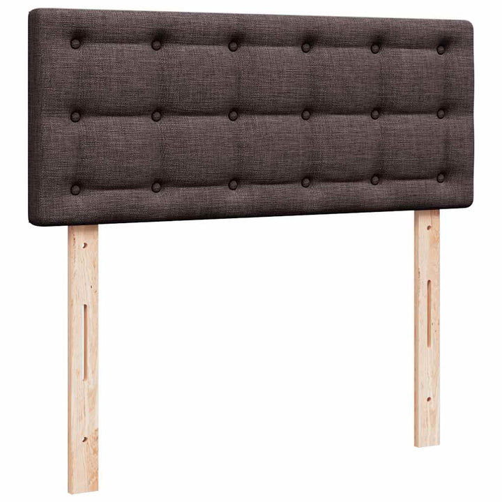 osmannisk sengeramme med madras 120x190 cm stof mørkebrun