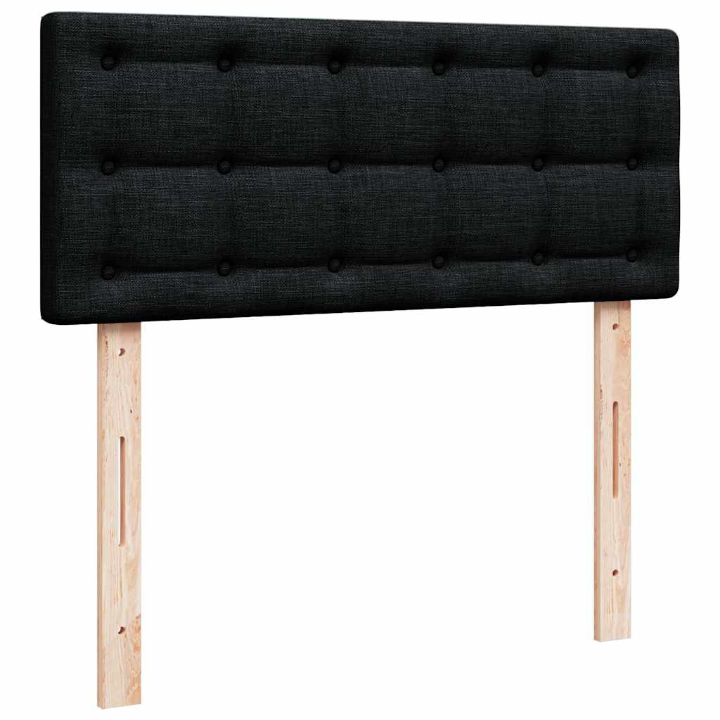 ottoman seng med madras 120x200 cm stof sort
