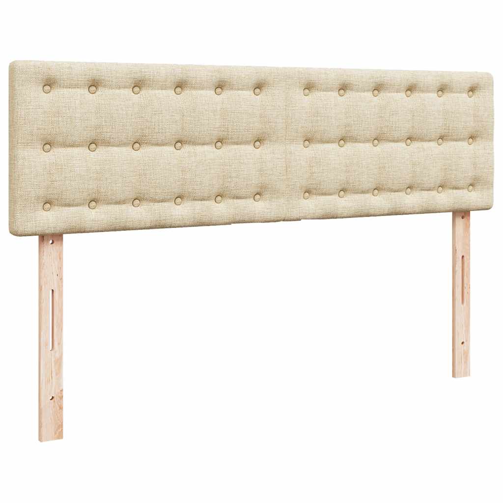 Ottoman seng med madras & LEDs fløde 140x200 cm Stof