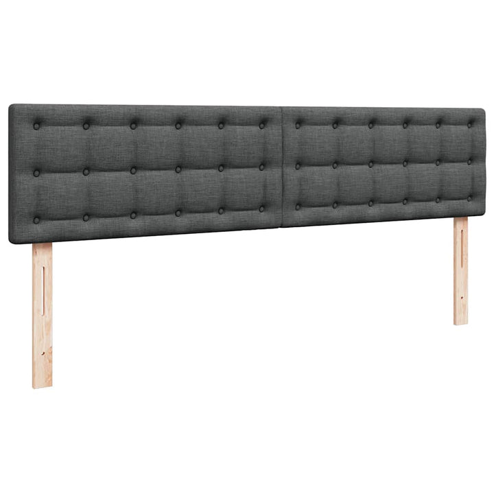 ottoman seng med madras & LEDs 180x200cm stof mørkegrå