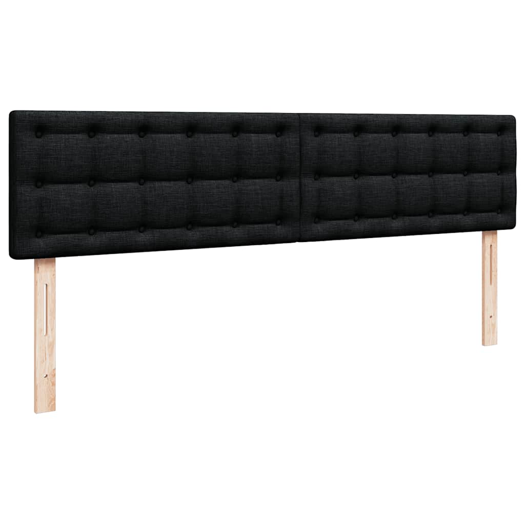 ottoman seng med madras & LEDs 180x200cm stof sort