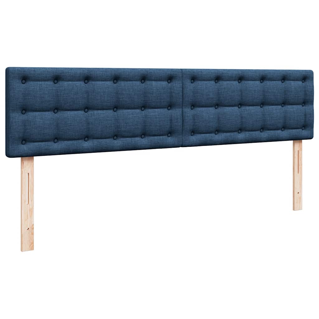 ottoman seng med madras & LEDs 180x200cm stof blå