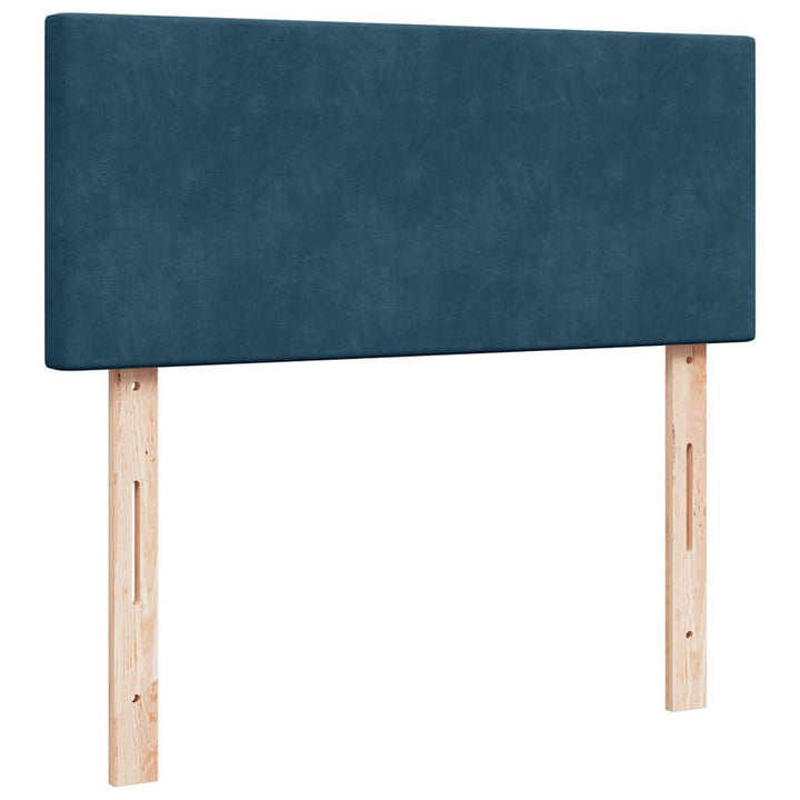 ottoman seng med madras & LEDs 120x190cm fløjl blå