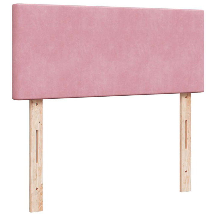ottoman seng med madras & LEDs 120x190cm fløjl lyserød