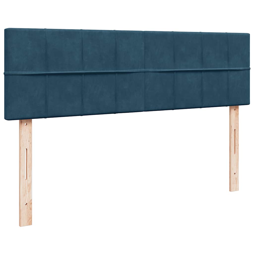 osmannisk sengeramme med madras 160x200 cm fløjl mørkeblå