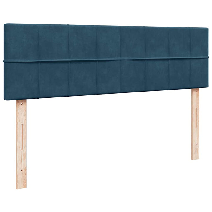 osmannisk sengeramme med madras 160x200 cm fløjl mørkeblå