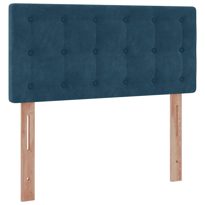 ottoman seng med madras & LEDs 80x200 cm fløjl mørkeblå