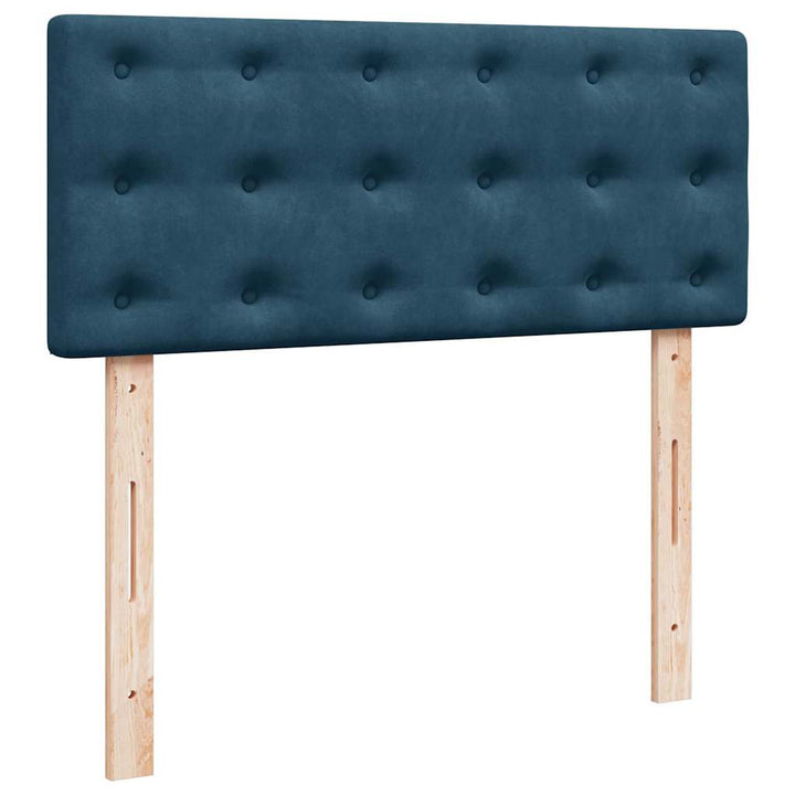 ottoman seng med madras & LEDs 120x190cm fløjl blå