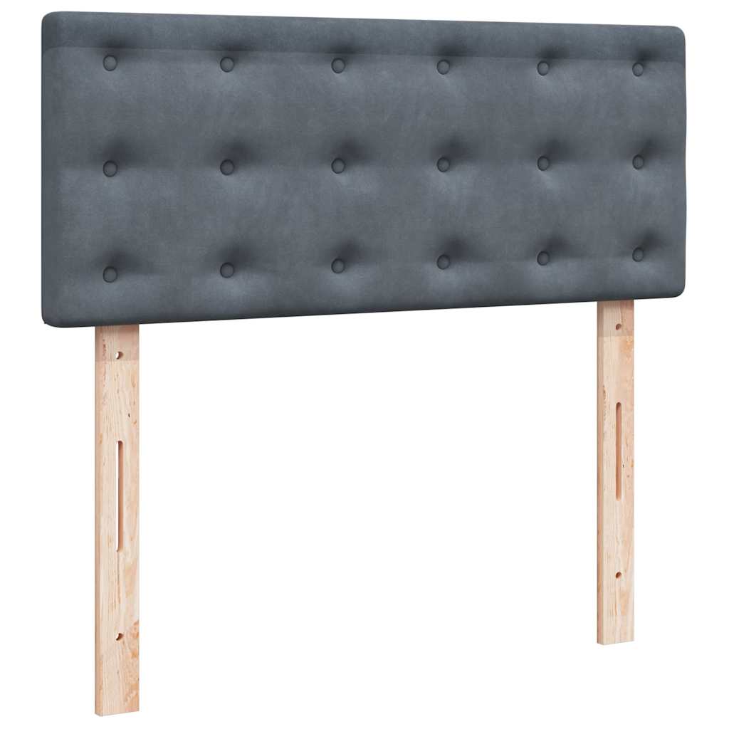 osmannisk sengeramme med madras 120x200 cm fløjl mørkegrå
