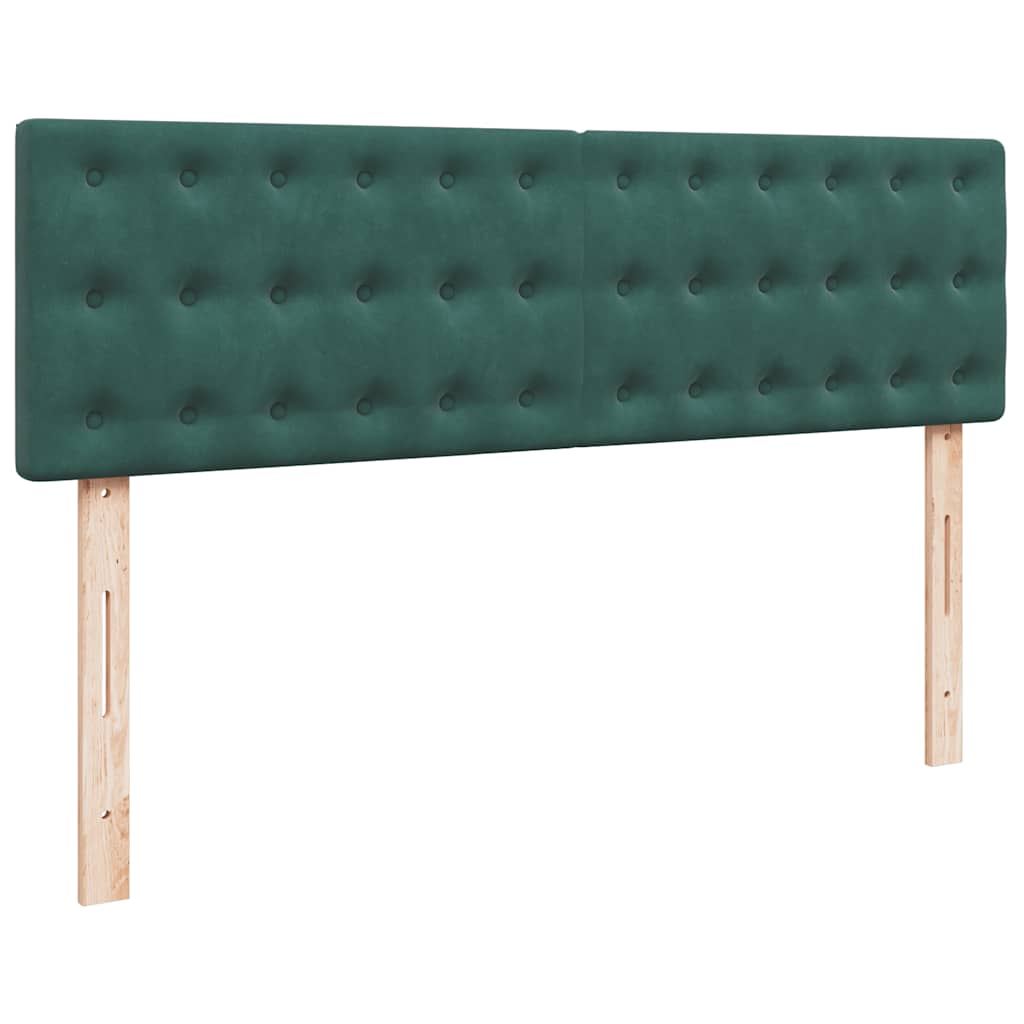 osmannisk sengeramme med madras 140x190 cm fløjl mørkegrøn