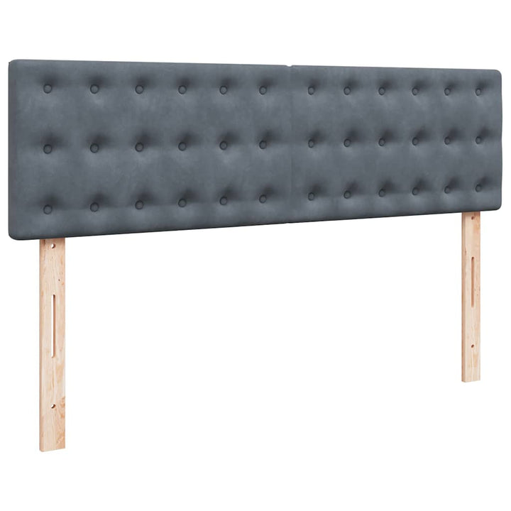 osmannisk sengeramme med madras 160x200 cm fløjl mørkegrå