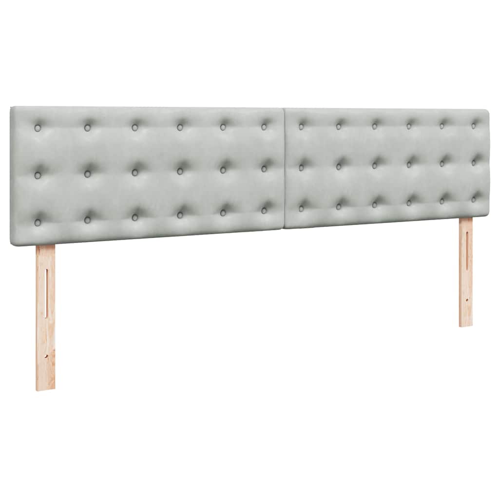 osmannisk sengeramme med madrasser 200x200 cm fløjl lysegrå