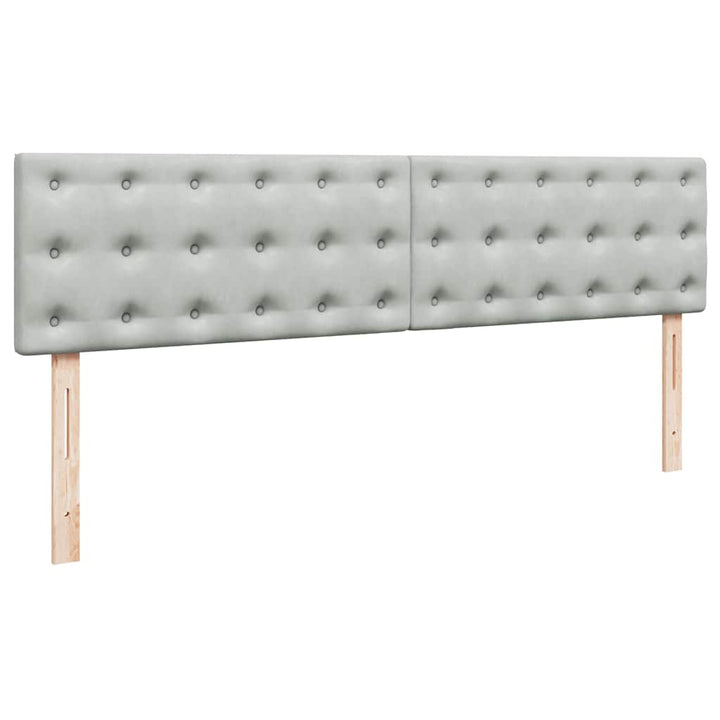osmannisk sengeramme med madrasser 200x200 cm fløjl lysegrå