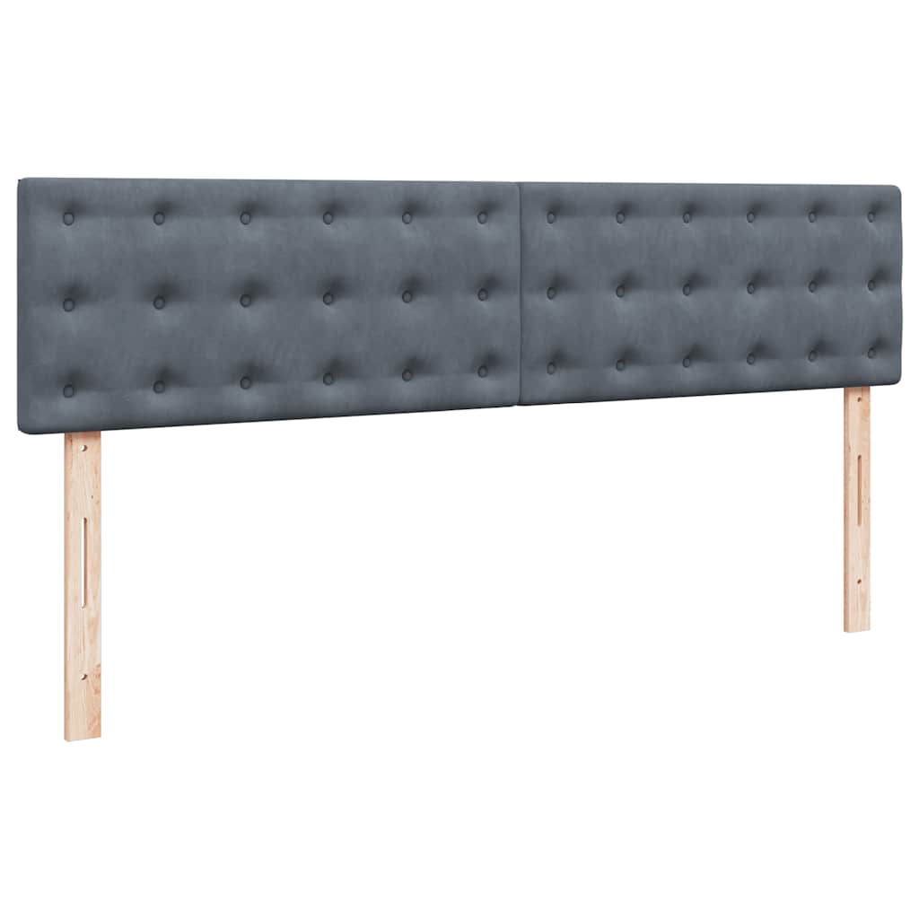 osmannisk sengeramme med madrasser 200x200 cm fløjl mørkegrå