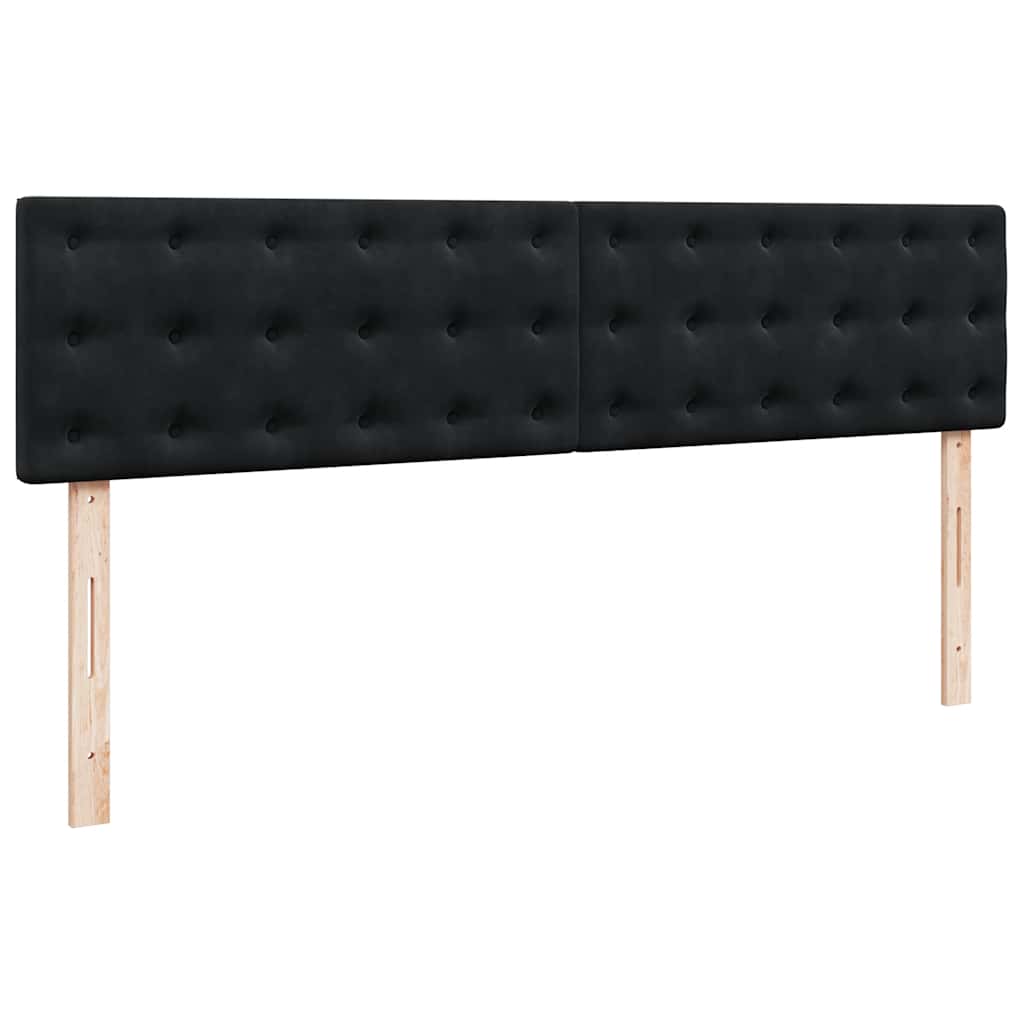 osmannisk sengeramme med madrasser 200x200 cm fløjl sort