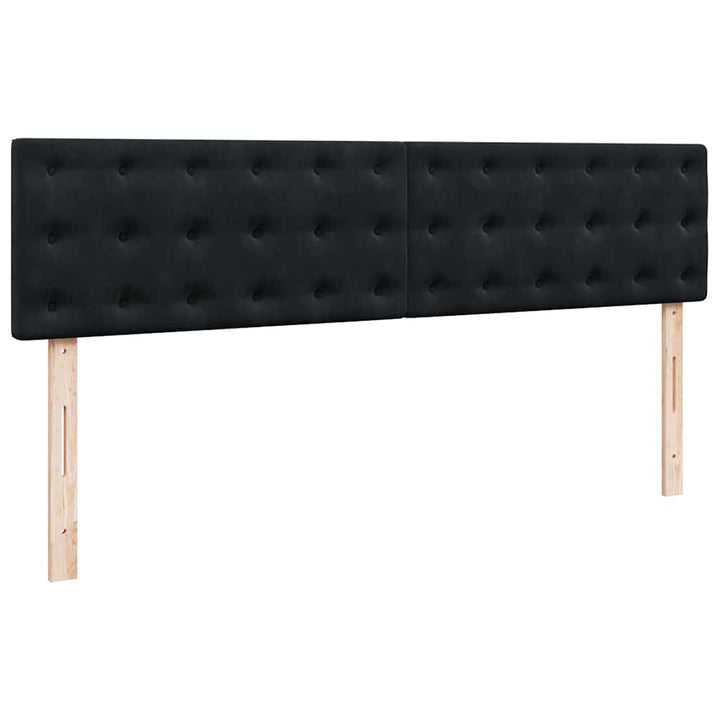 osmannisk sengeramme med madrasser 200x200 cm fløjl sort