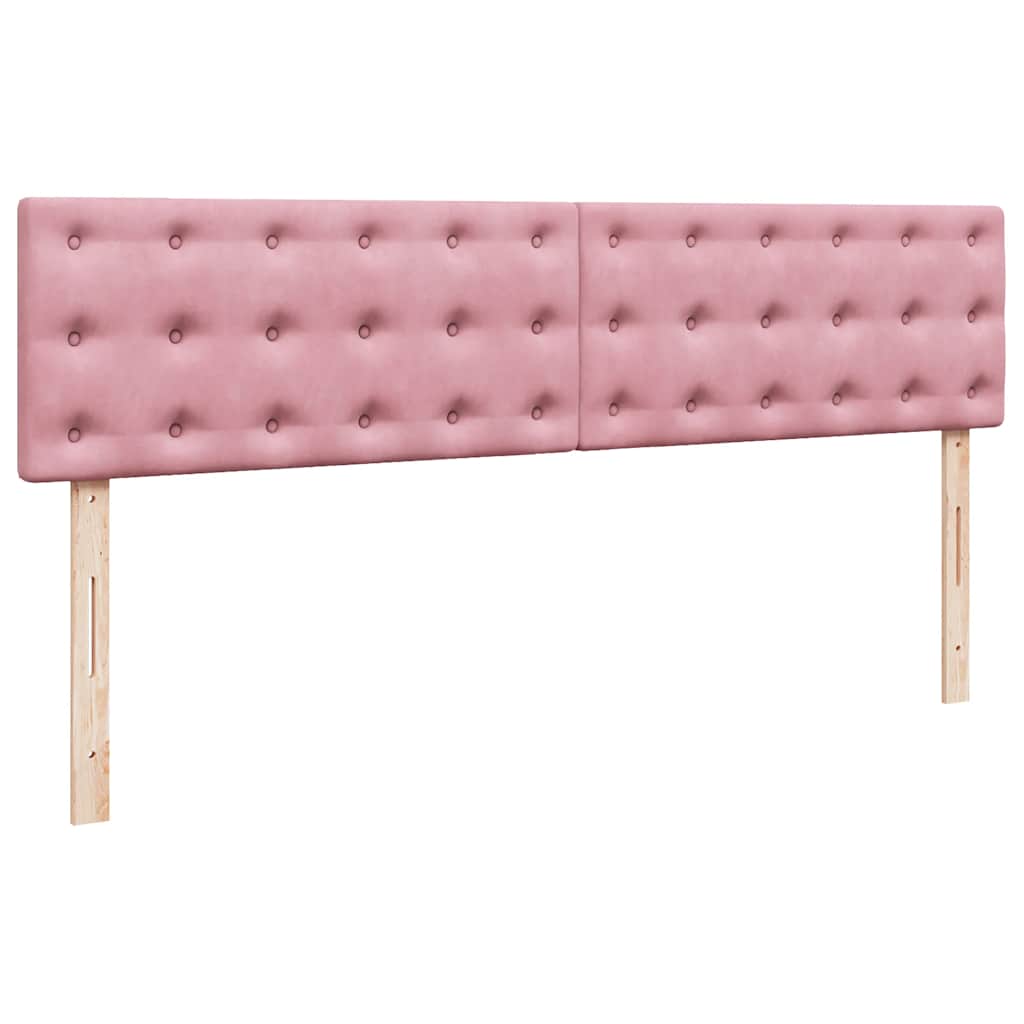 osmannisk sengeramme med madrasser 200x200 cm fløjl lyserød