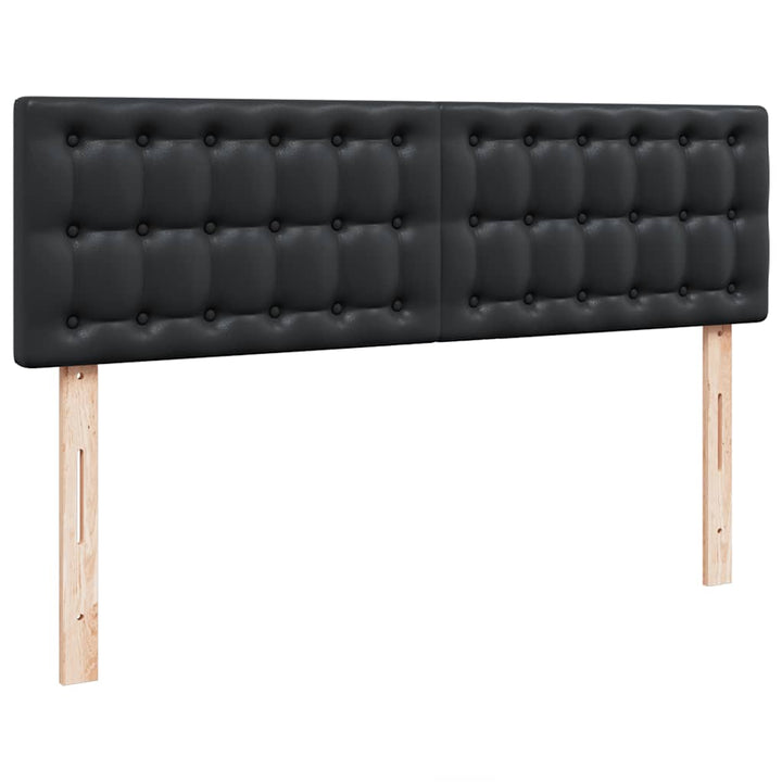 osmannisk seng med madrasser & LEDs 160x200 cm kunstlæder sort