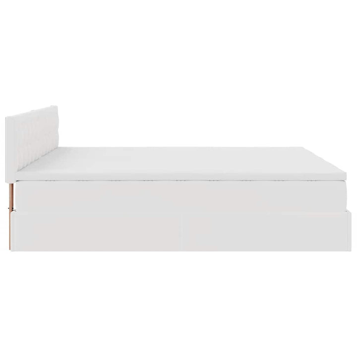 osmannisk sengeramme med madrasser 160x200 cm kunstlæder hvid
