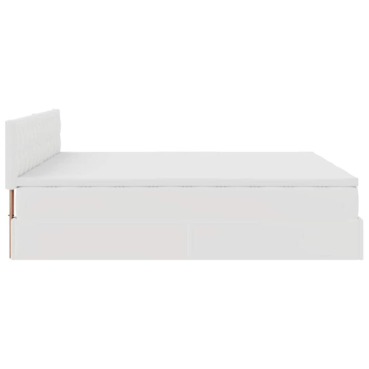 osmannisk sengeramme med madrasser 180x200 cm kunstlæder hvid