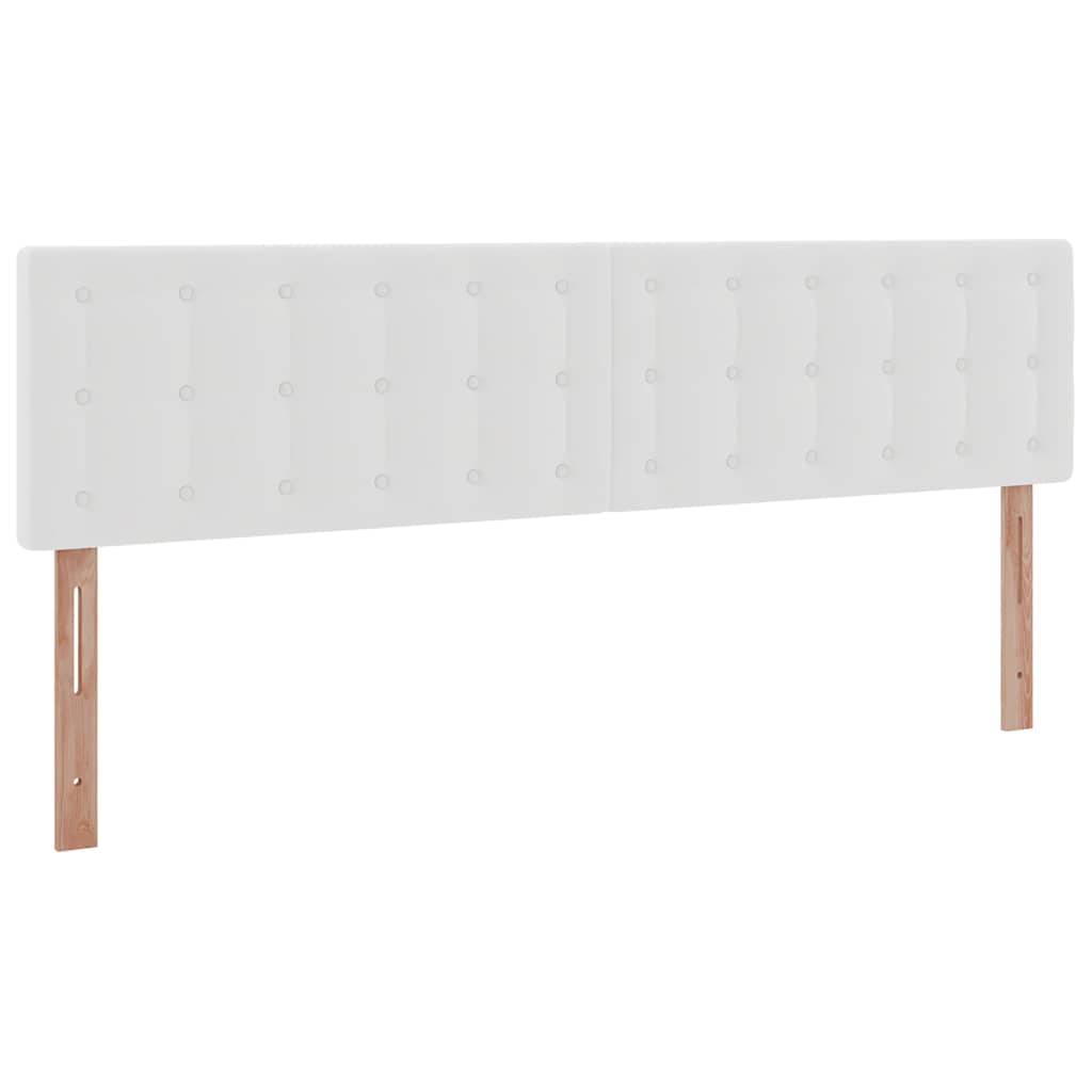 osmannisk sengeramme med madrasser 200x200 cm kunstlæder hvid