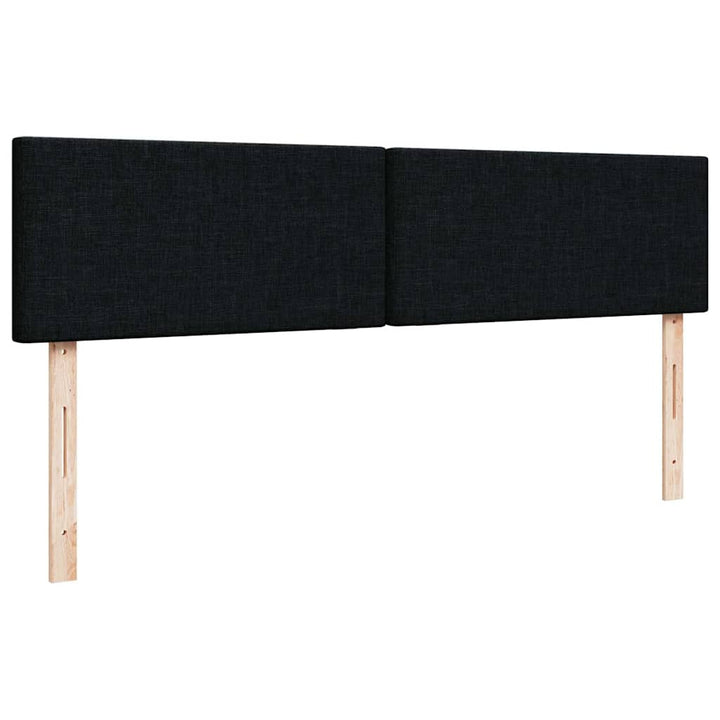 osmannisk sengeramme med madrasser 160x200 cm stof sort