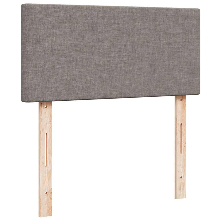 osmannisk sengeramme med madrasser 200x200 cm stof gråbrun