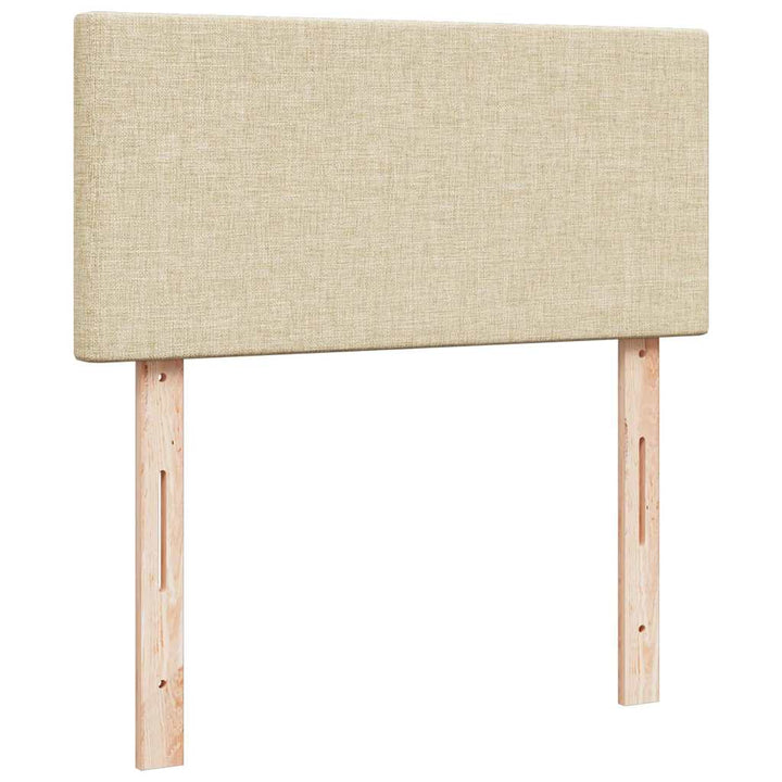 osmannisk sengeramme med madrasser 200x200 cm stof cremefarvet