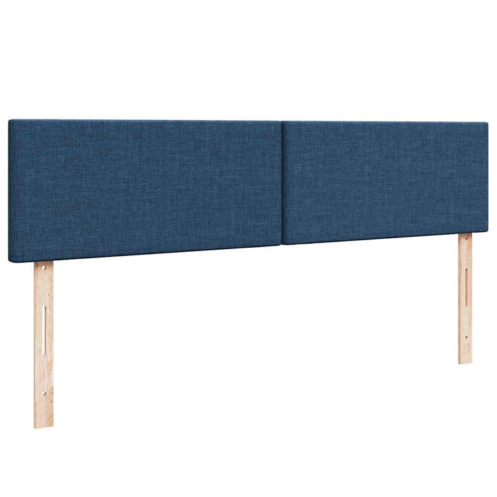 osmannisk sengeramme med madrasser 200x200 cm stof blå