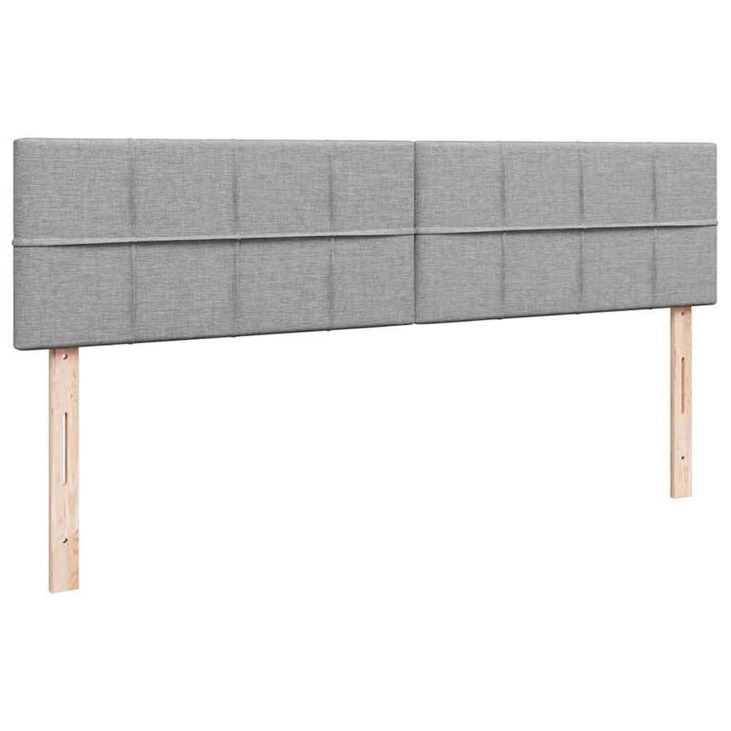 osmannisk sengeramme med madrasser 160x200 cm stof lysegrå