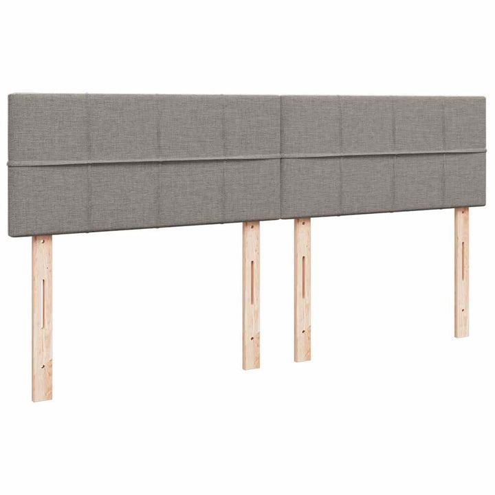 osmannisk sengeramme med madrasser 160x200 cm stof gråbrun