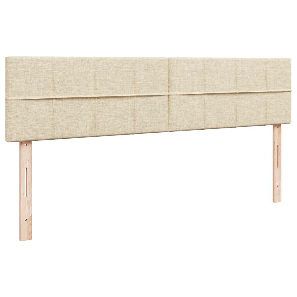 osmannisk sengeramme med madrasser 160x200 cm stof cremefarvet