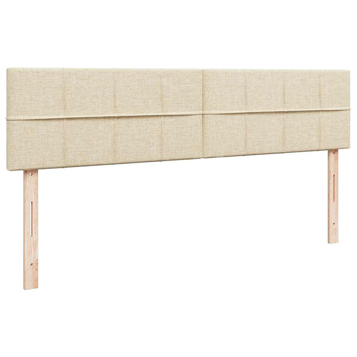 osmannisk sengeramme med madrasser 160x200 cm stof cremefarvet
