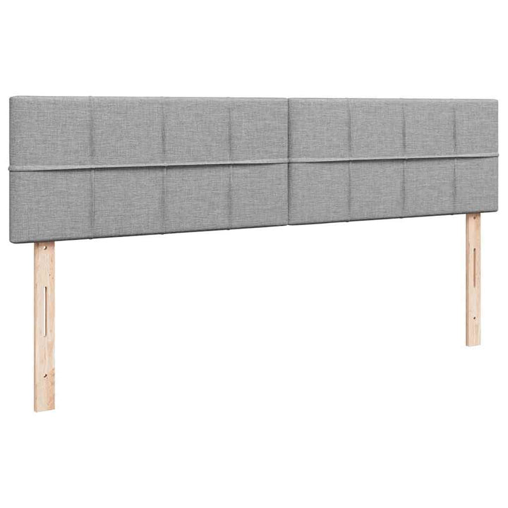 osmannisk sengeramme med madrasser 180x200 cm stof lysegrå