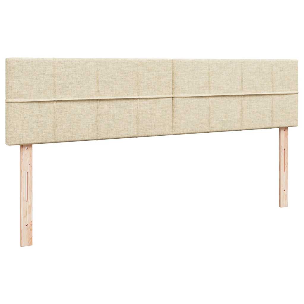 osmannisk sengeramme med madrasser 180x200 cm stof cremefarvet