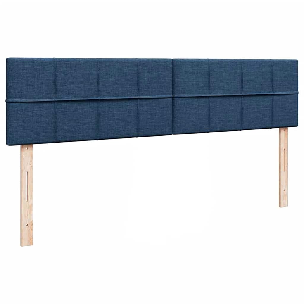 osmannisk sengeramme med madrasser 180x200 cm stof blå