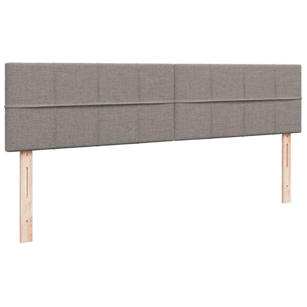 osmannisk sengeramme med madrasser 200x200 cm stof gråbrun
